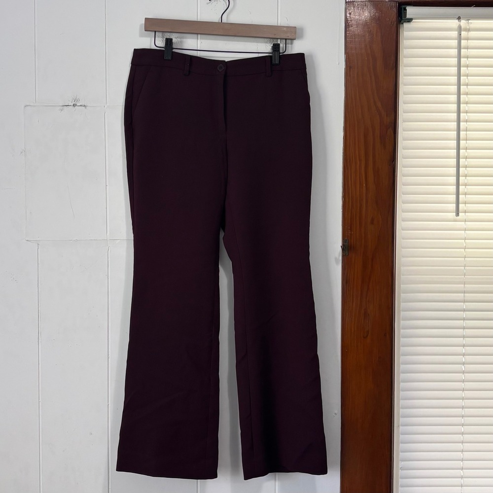 Talbots Raleigh Burgundy Dress Pants Womens 8P Petite Straight Leg Stretch Work